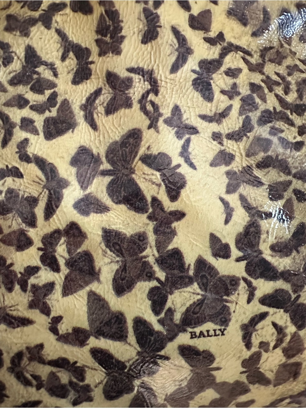 Bally Joletta A/85 Butterfly Print Leather Bag Made in Switzerland + Strap - Picture 13 of 13